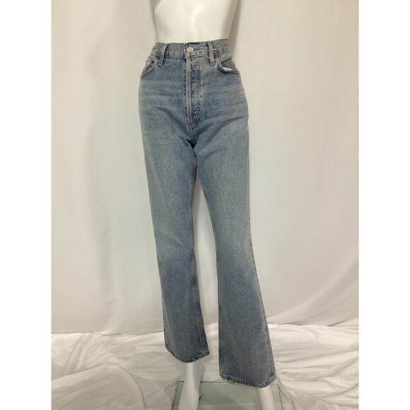Agolde 'Lana' Straight Denim Jean Size 28 - Picture 2 of 4